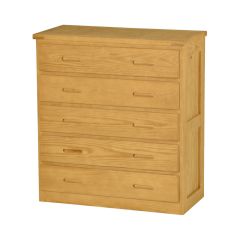 Solid Wood Dresser - Cottage Collection - 5 Drawers - Natural