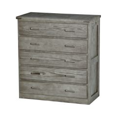 Solid Wood Dresser - Cottage Collection - 5 Drawers - Light Grey