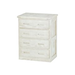 Solid Wood Chest - Cottage Collection - 4 Drawers - White Stain