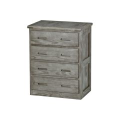 Solid Wood Chest - Cottage Collection - 4 Drawers - Light Grey