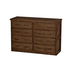 Solid Wood Dresser - Cottage Collection - 8 Drawers - Light Brown