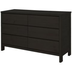 Solid Wood Dresser - WildRoots Collection - w Glass Top - 6 Drawers