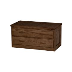 Solid Wood Dresser - Cottage Collection - 2 Drawers - Light Brown