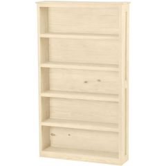 Solid Wood Bookcase - Cottage Collection - 4273 - Unfinished