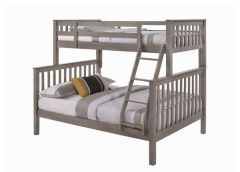 Solid Wood Bunk Bed with Two Mattresses, Twin over Full, Single over Double.  Nootka Bunk Bed. by Bunk Beds Canada of Vancouver