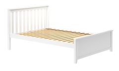 Solid Wood Platform Bed, All In One Design, Full size, White