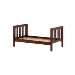 Solid Hardwood Platform Bed - Modular Design - Slatted - 4040 - Twin - Chestnut