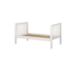 Solid Hardwood Platform Bed - Modular Design - Slatted - 4040 - Twin - White