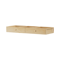 Underbed dresser unit made of solid hardwood. Dovetail joinery. Soft close. For kids, teens, and adults. By Bunk Beds Canada