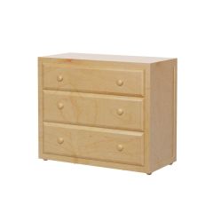 Solid hardwood dresser with 3 drawers, maxtrix or maxwood furniture, by Bunk Beds Canada of Vancouver.
