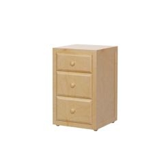 Solid Hardwood Nightstand - Modular Design - 3 Drawers - 1930, maxtrix or maxwood furniture, by Bunk Beds Canada of Vancouver.