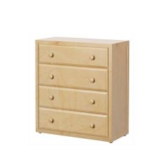 Solid hardwood dresser with 4 drawers, maxtrix or maxwood furniture, by Bunk Beds Canada of Vancouver.