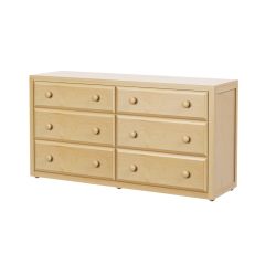 Solid hardwood dresser with 6 drawers, maxtrix or maxwood furniture, by Bunk Beds Canada of Vancouver.