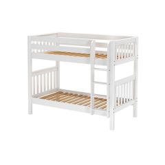 Solid Hardwood Bunk Bed w Vertical Ladder, 66 H. Modular Design. Holds 400 lb of weight per deck. For kids or adults. By Bunk Beds Canada. Since 2003.