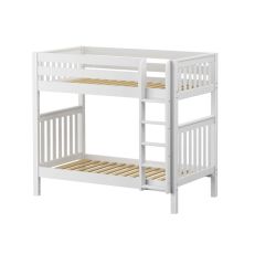 Solid Hardwood Bunk Bed w Vertical Ladder, 71 H. Modular Design. Holds 400 lb of weight per deck. For kids or adults. By Bunk Beds Canada. Since 2003.
