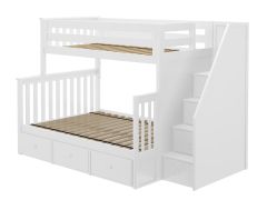 Solid Wood Staircase Bunk Bed plus underbed drawers Twin over full. Newcastle Bunk Bed. by Bunk Beds Canada of Vancouver