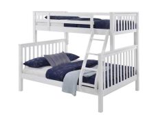 Solid Wood Bunk Bed with Angled Ladder Twin over Full.  Nootka Bunk Bed. by Bunk Beds Canada of Vancouver