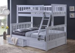 Duncan Bunk Bed with 2 Mattresses, 2 Drawers, Bedside Tray - Twin over Full