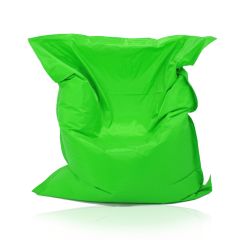 Large Bean Bag Chair in Green Color in a modern rectangular shape, Fatboy style, by Bunk Beds Canada.