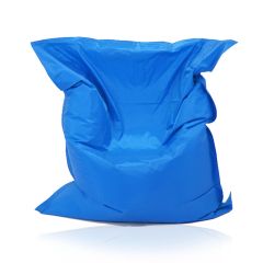 Large Bean Bag Chair in Blue Color in a modern rectangular shape, Fatboy style, by Bunk Beds Canada.