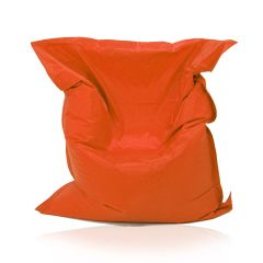 Large Bean Bag Chair in Orange Color in a modern rectangular shape, Fatboy style, by Bunk Beds Canada.
