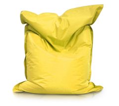 Large Bean Bag Chair in Yellow Color in a modern rectangular shape, Fatboy style, by Bunk Beds Canada.