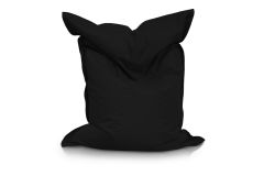 Medium Bean Bag Chair in Black Color in a modern rectangular shape, Fatboy style, by Bunk Beds Canada.