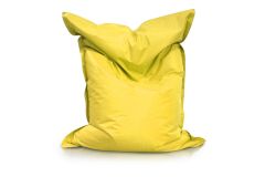Medium Bean Bag Chair in Yellow Color in a modern rectangular shape, Fatboy style, by Bunk Beds Canada.