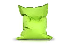 Small Bean Bag Chair in Green Color in a modern rectangular shape, Fatboy style, by Bunk Beds Canada.