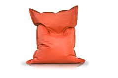 Small Bean Bag Chair in Orange Color in a modern rectangular shape, Fatboy style, by Bunk Beds Canada.