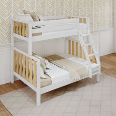 Solid Hardwood Bunk Bed w Angle Ladder, Two Tone. Modular Design. Holds 400 lb of weight per deck. For kids or adults. Shop at BunkBedsCanada.com