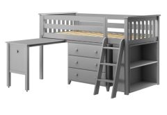 Solid wood storage Loft Bed with desk, 3 drawer chest bookcase - All in One Design - Twin.  Windsor2 Bed. by Bunk Beds Canada of Vancouver.
