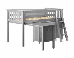 Solid wood storage Loft bed desk two chests - All in One Design - Twin.  Windsor3 Loft Bed. by Bunk Beds Canada of Vancouver.