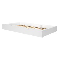 Trundle Bed with Slats - Modular Design - Twin - White