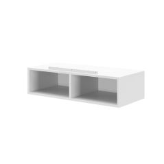 Underbed Cubby with Divider - Modular Design - White
