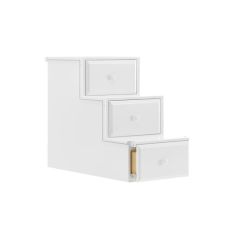 Staircase Base w Drawers - Modular Collection - Low Loft - White
