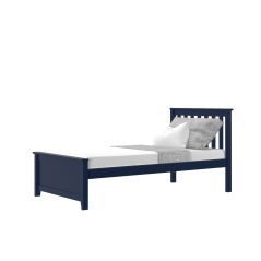 Solid Wood Platform Bed - One Box Design - Twin - Blue