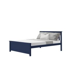 Solid Wood Platform Bed - One Box Design - Full - Blue