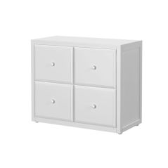 Hardwood Dresser - Cube Unit - Modular Design - 4 Drawers - 3832 - White