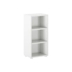 Hardwood Bookcase w 3 shelfs, Modular Collection. id 4633, White finish. By Bunk Beds Canada, selling solid wood beds since 2003.