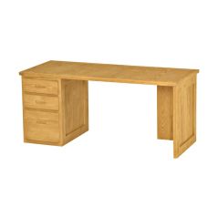 Solid Wood Desk - 3 Drawers Left Side - Cottage Collection - 66" - Natural
