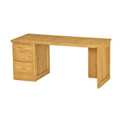 Solid Wood Desk - 2 Drawers Left Side - Cottage Collection - 66" - Natural