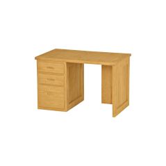 Solid Wood Desk - 3 Drawers Left Side - Cottage Collection - 46" - Natural