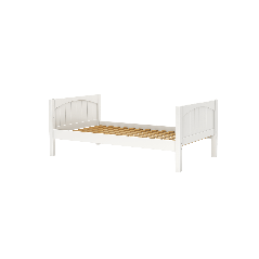 Solid Hardwood Platform Bed - Modular Design - Panel - 3131 - Twin - White