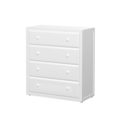 Hardwood Dresser - Modular Design - 4 Drawers - 3843 - White