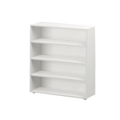 Hardwood Bookcase - Modular Design - 4 Shelf - 3843 - White