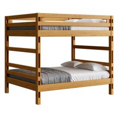 Solid Wood Bunk Bed - Ladder Design - Queen over Queen. Crate Design Furniture by Bunk Beds Canada