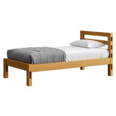 Solid Wood Platform Bed - Ladder Design - 3616 - Twin - Natural