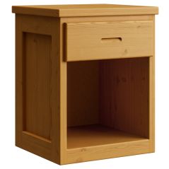 Solid Wood Nightstand w Open Shelf - Cottage Collection - 30" H - Natural