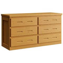 Solid Wood Dresser - Cottage Collection - 6 Drawers - Natural